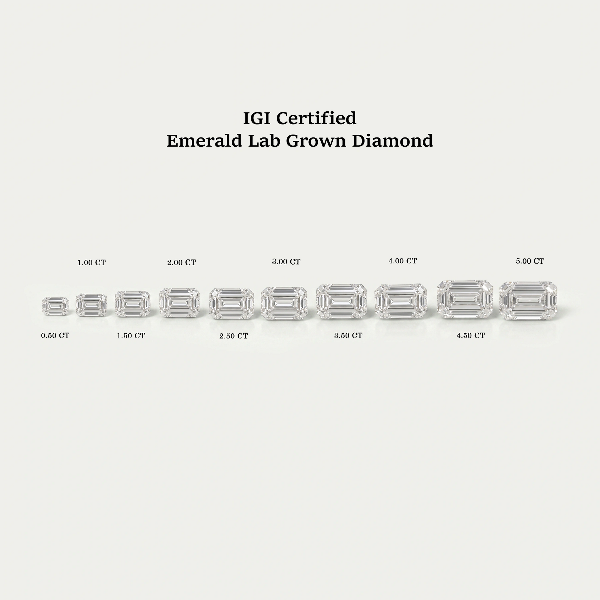 Certified Emerald Cut Lab Grown Diamond Loose
