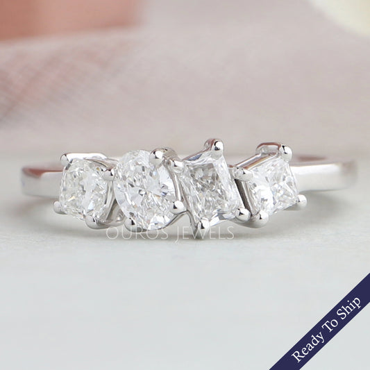 Multi Shape Diamond Dainty Ring