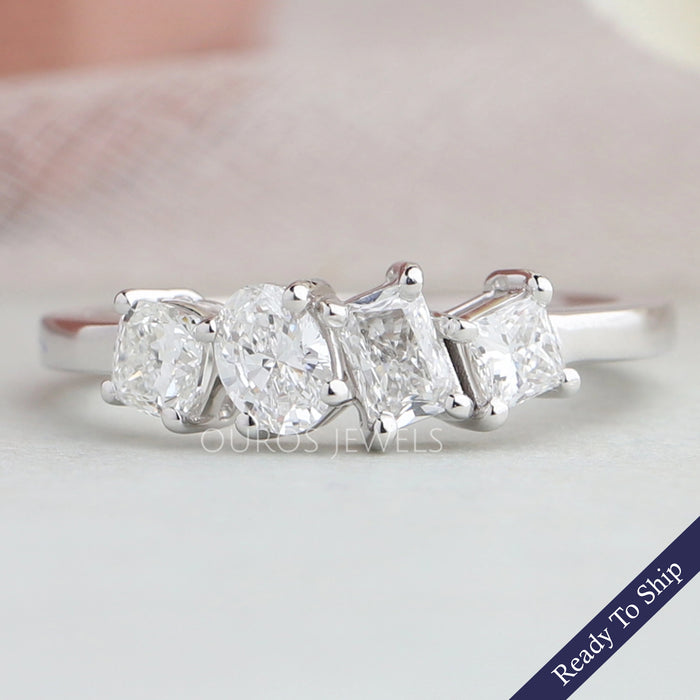 Multi  Shape Diamond  Dainty  Ring