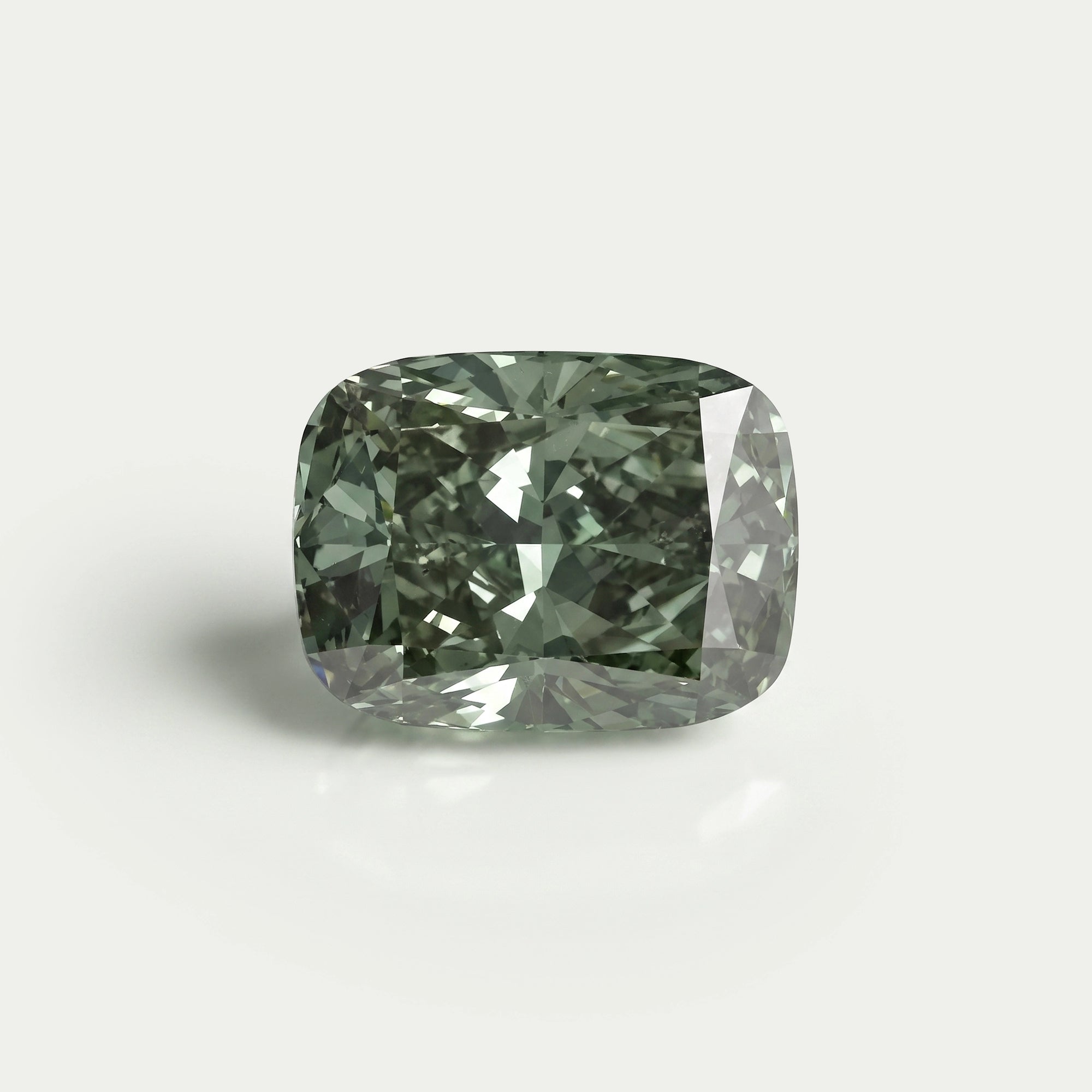 Fancy Deep Green Cushion Lab Diamond Loose