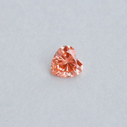 Pink Heart Cut Lab Grown Diamond With 0.90 Carat