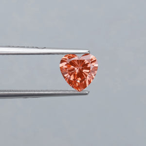 Pink Heart Cut Lab Grown Diamond With 0.90 Carat