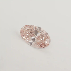 Pink Oval Cut Lab Diamond With Fancy Intense