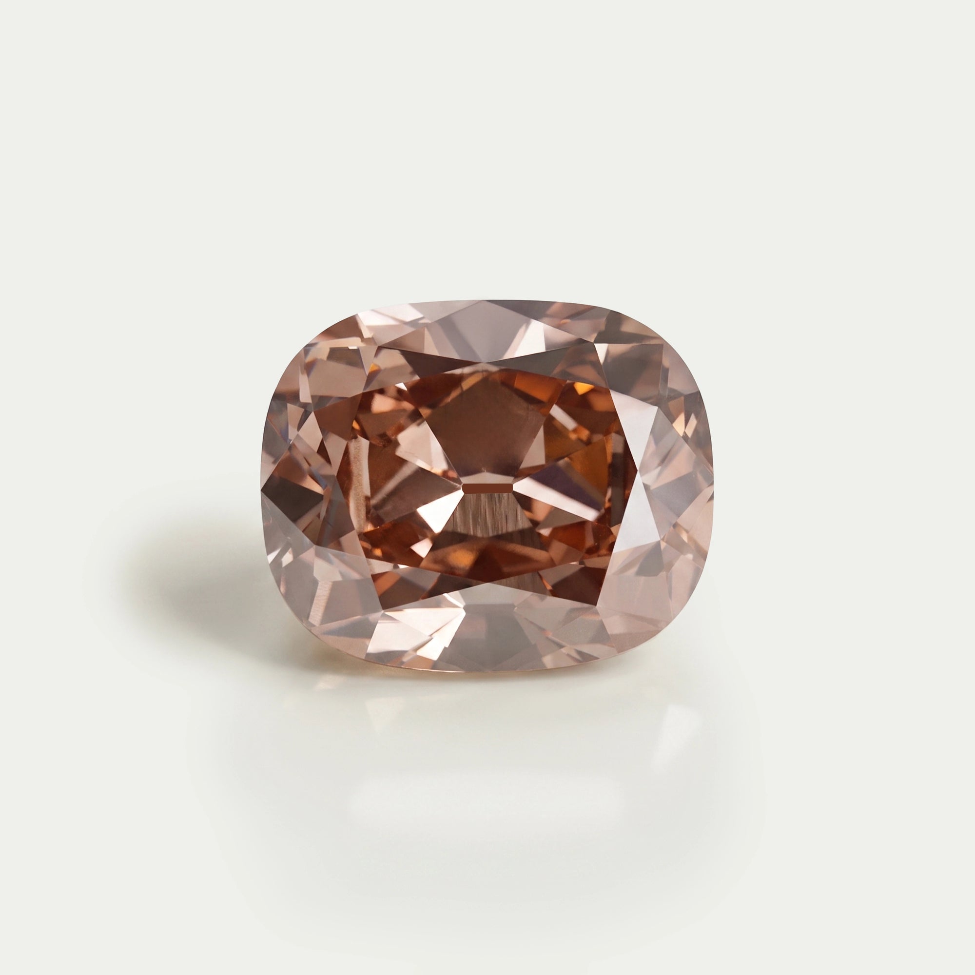 Fancy Pinkish Brown Cushion Cut Lab Diamond Loose