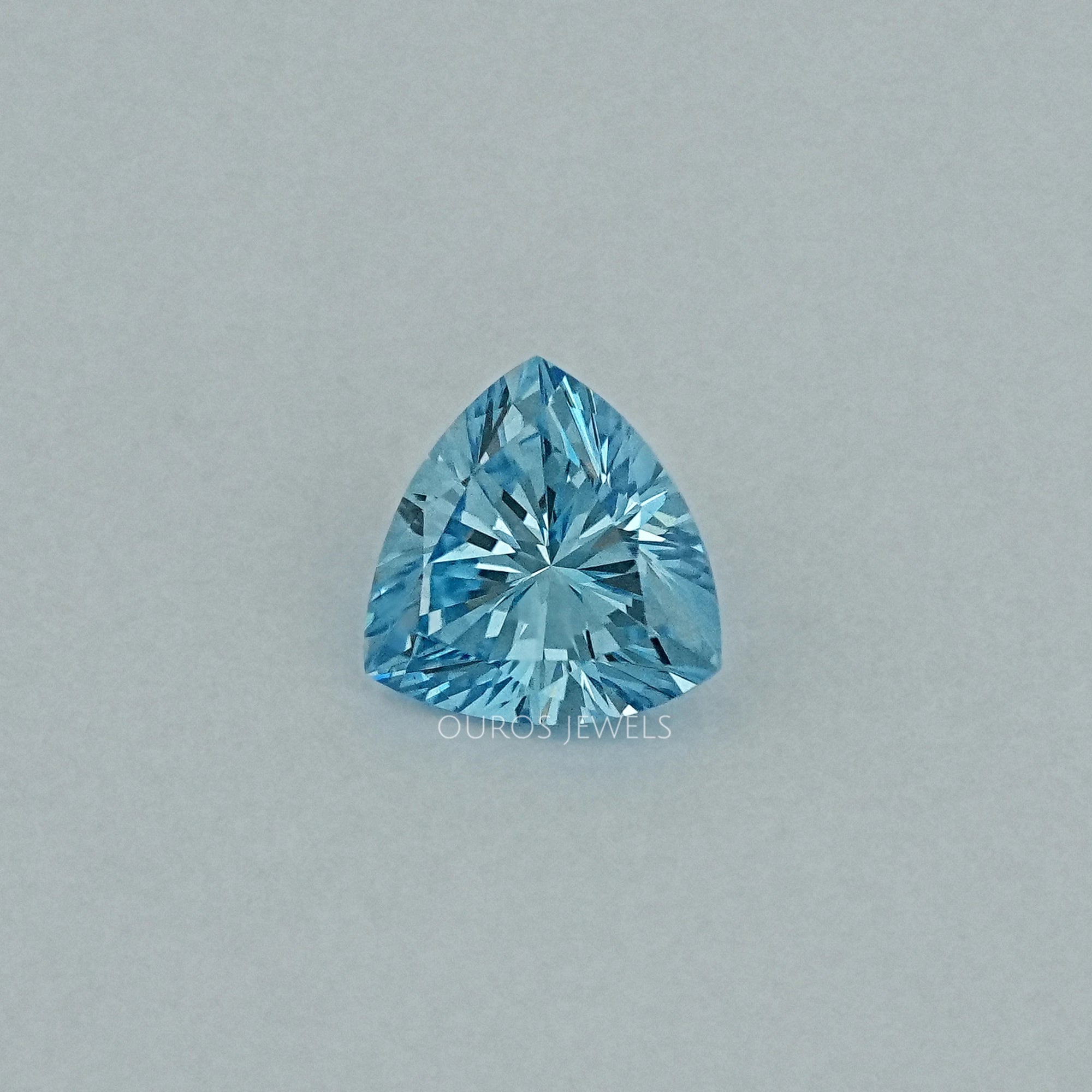 Fancy Vivid Blue Trillion Cut Lab Grown Diamond Loose