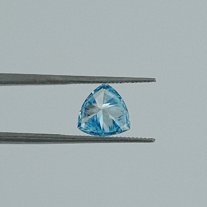 Fancy Vivid Blue Trillion Cut Lab Grown Diamond