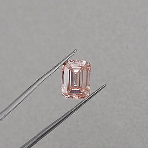 Pink Emerald Cut Diamond With 10.08 CT Certified