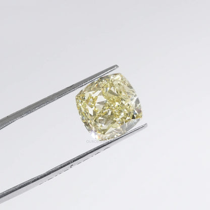 IGI Certified Modified Cushion Cut Yellow Loose Diamond