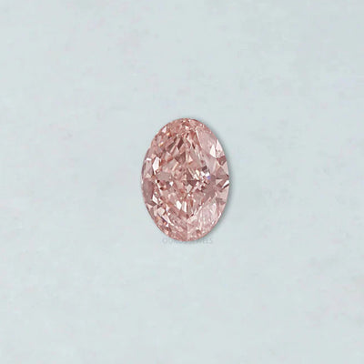 Pink Oval Cut Lab Diamond With Fancy Intense