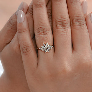 Kite Diamond Floral Anniversary Ring