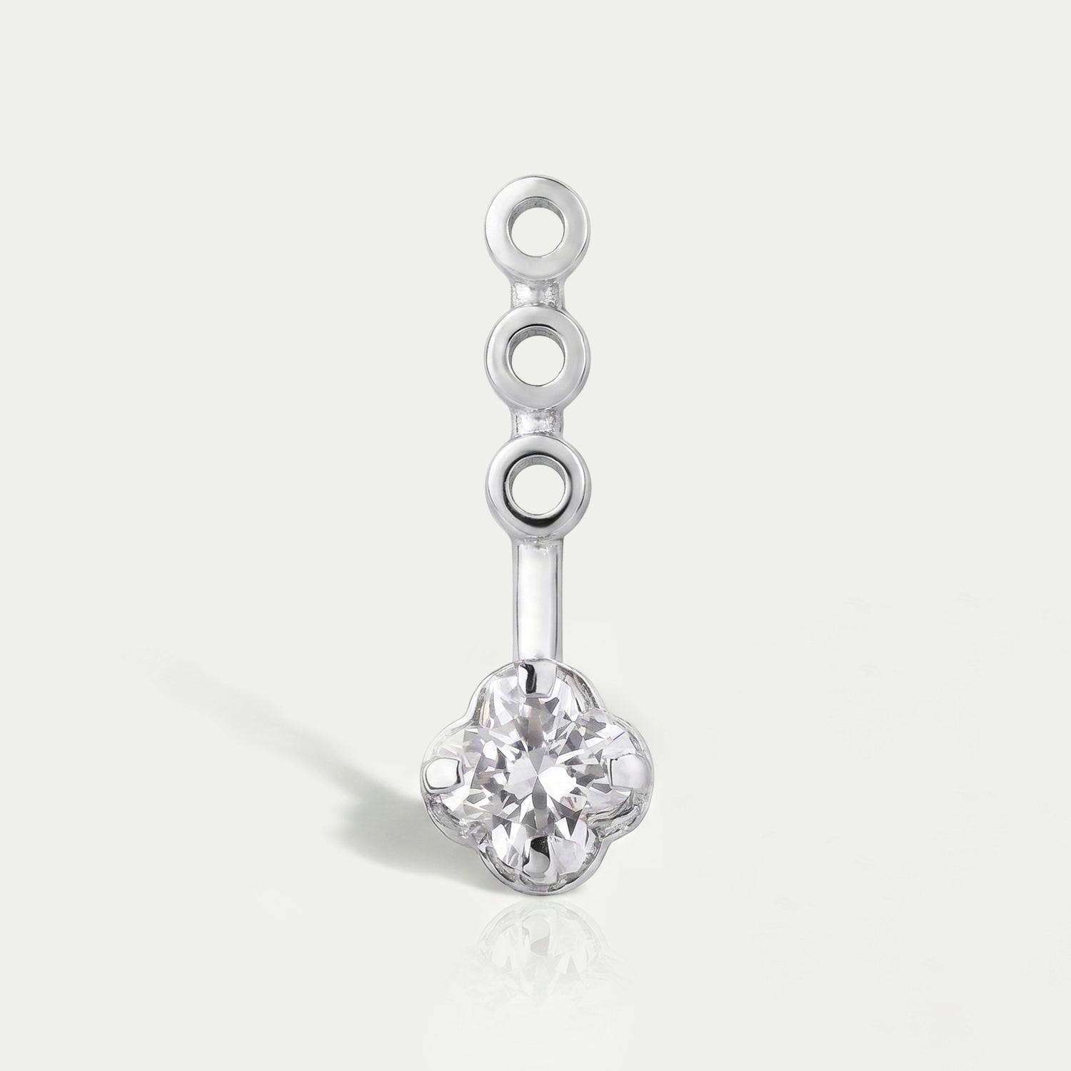 Floral Cut Diamond Jacket Earrings