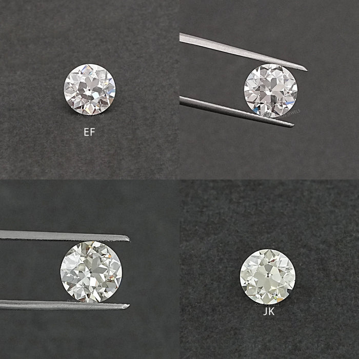 Flower Pattern Old European Round Cut Diamond