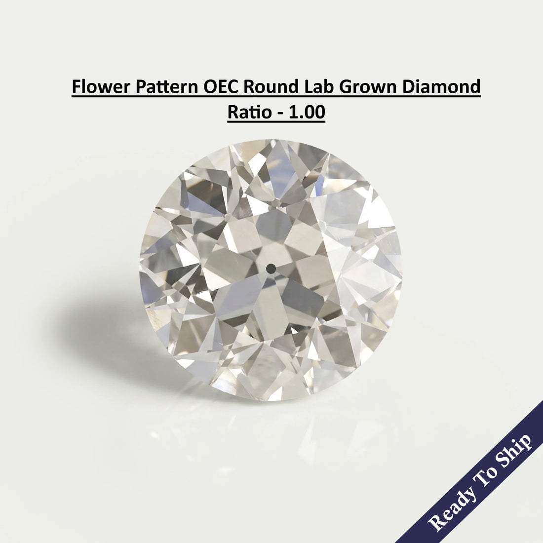 Flower Pattern Old European Round Cut Loose Loose