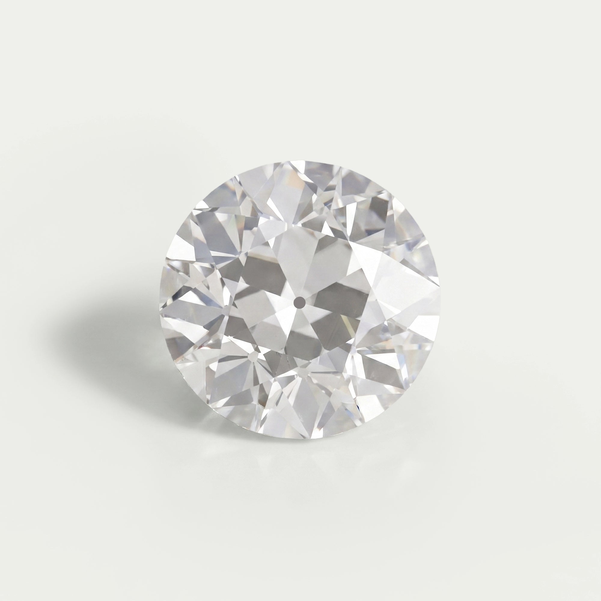 Flower Pattern Old European Round Cut Diamond Loose