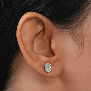 Oval Cut Lab Diamond Stud Earrings