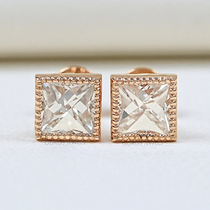 French  Cut  Lab Grown Diamond  Earrings