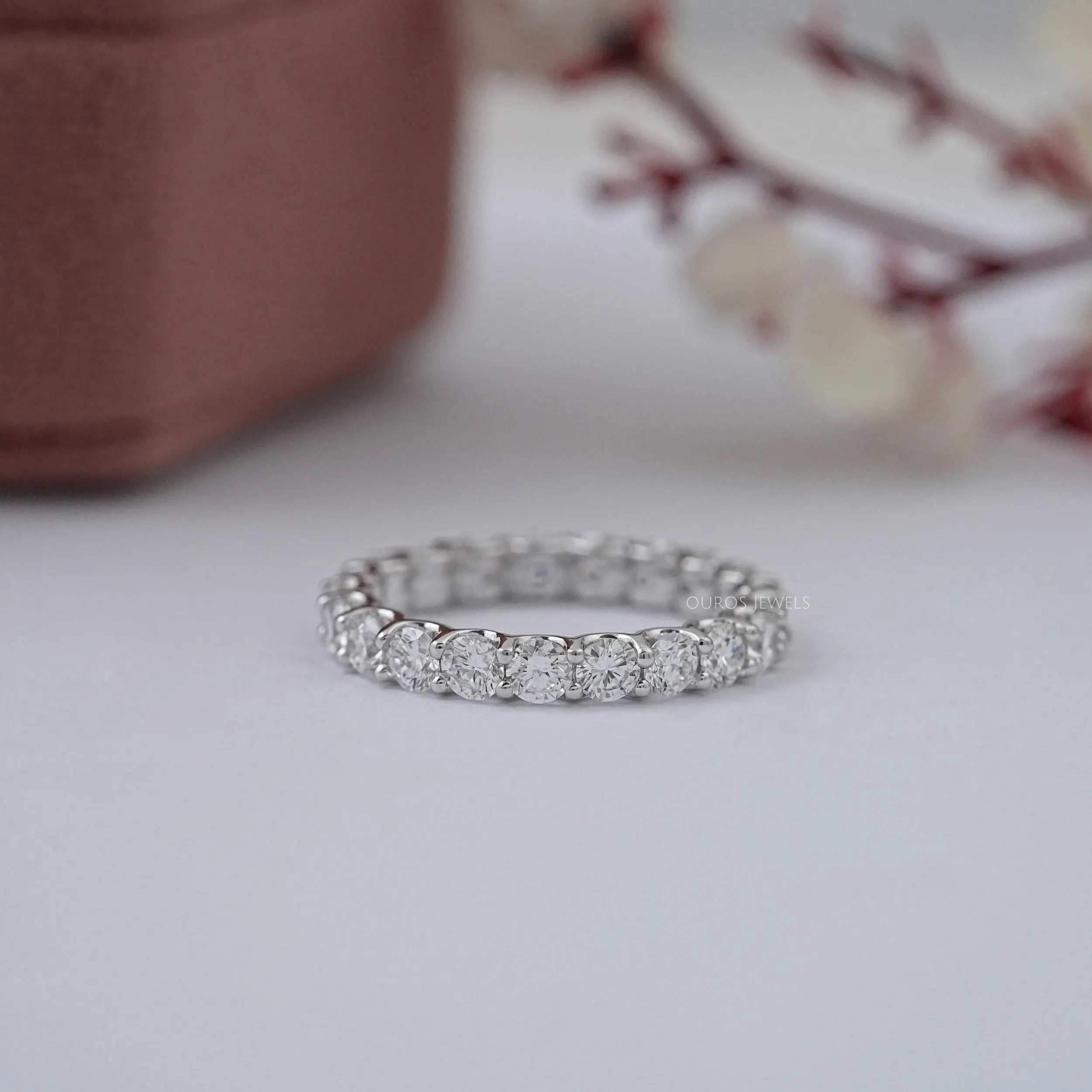 3.00 MM Round Lab Diamond Wedding Ring