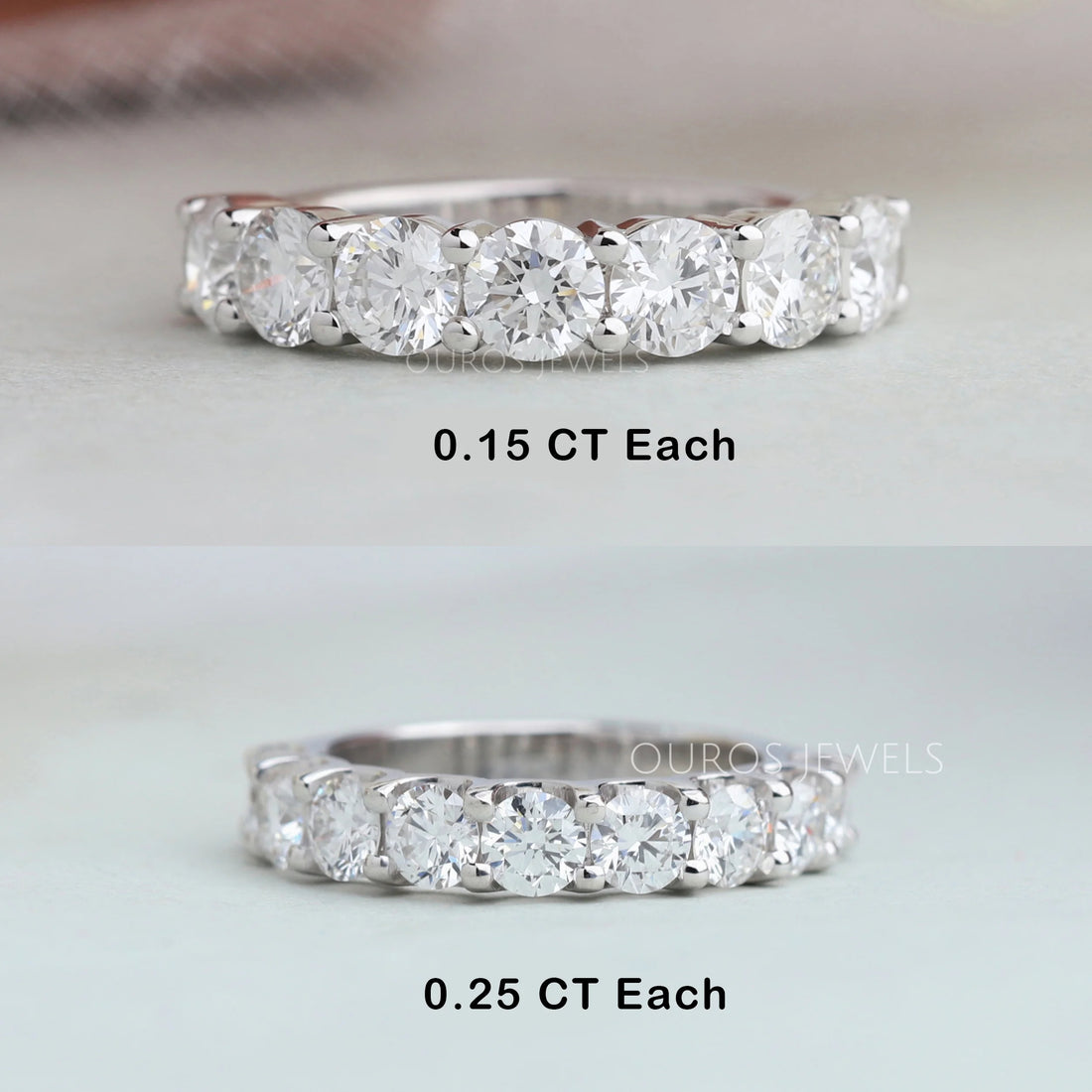 Brilliant Round Diamond Half Eternity Band