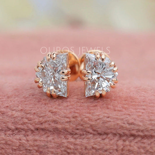 Rose Gold Cadillac Cut Stud Earrings Earring