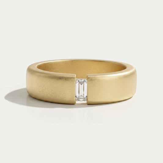 Baguette Cut Diamond Men's Ring