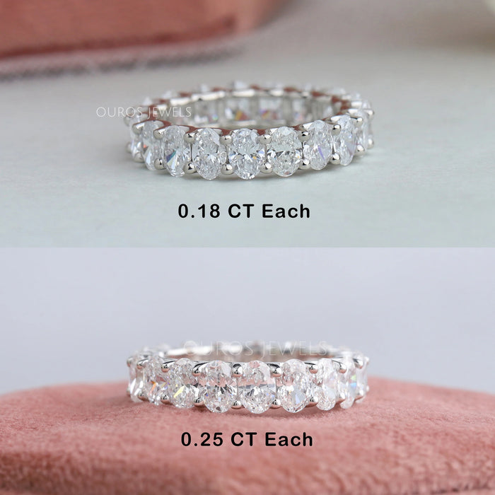 0.25 CT Oval Cut Lab Grown Diamond Eternity Band