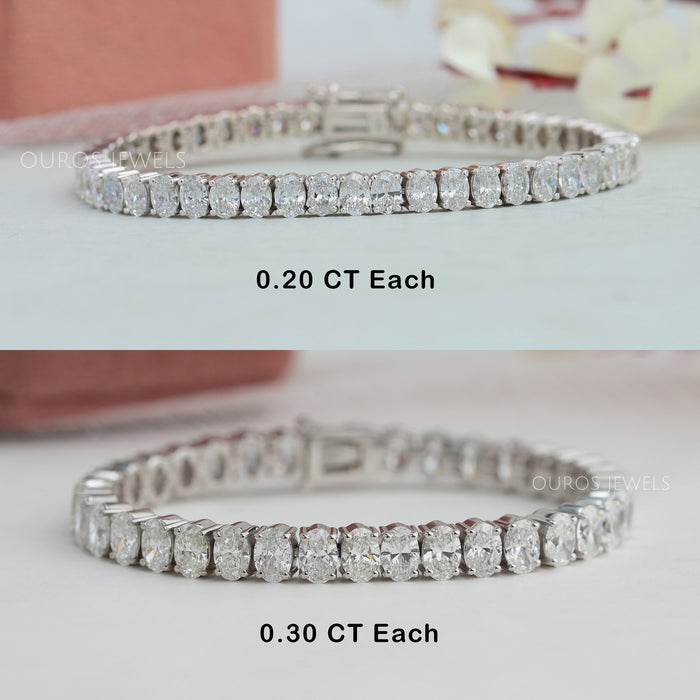 Diamond Tennis Bracelet With Oval Cut