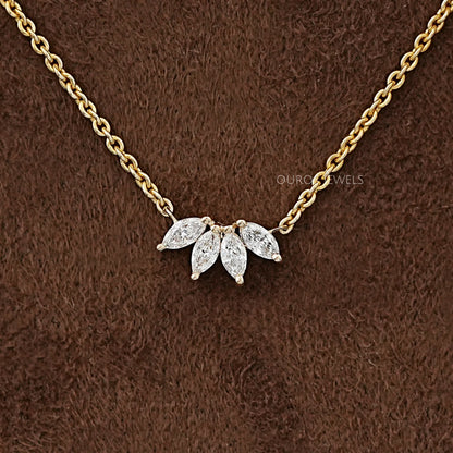 Marquise Cut Lab Grown Diamond Pendant Necklaces