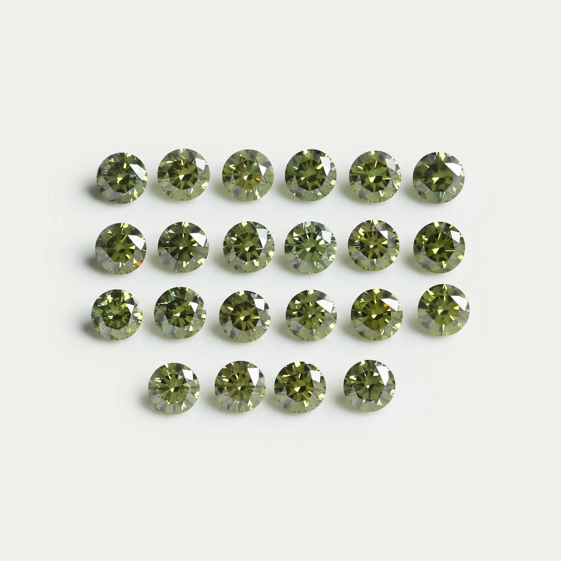 Green Round Cut Lab Grown Diamond Loose
