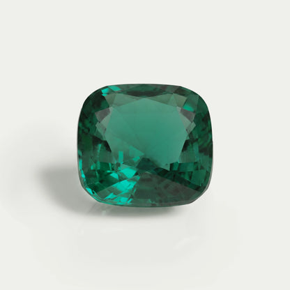 Dark Green Zambian Cushion Cut Gemstone Loose