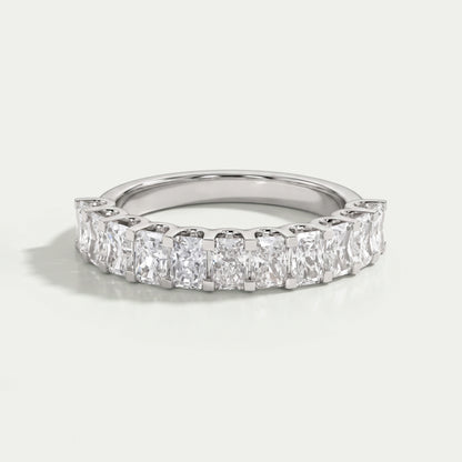 Radiant Lab Diamond Half Eternity Wedding Band Rings