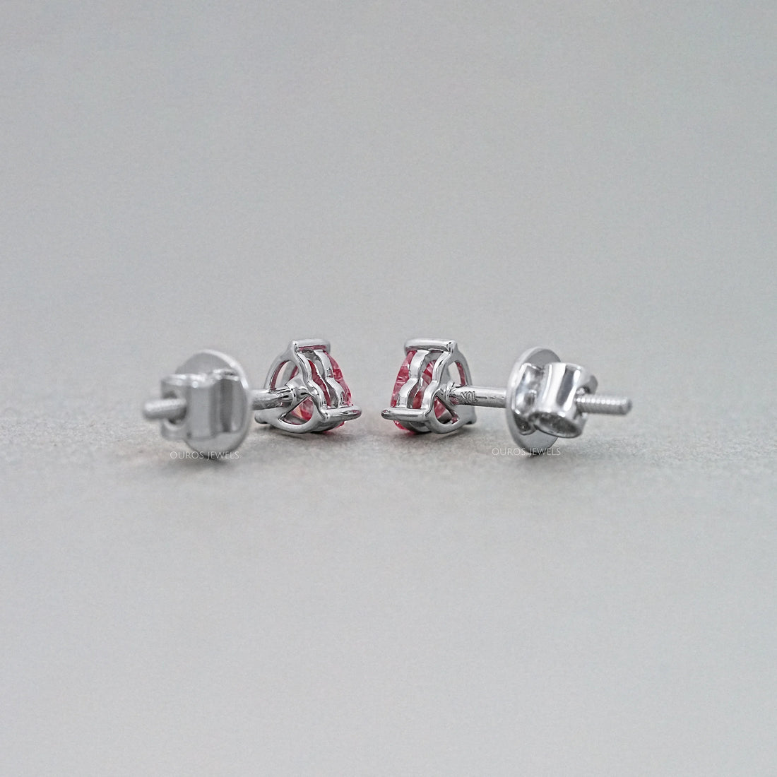 Pink Heart Cut Diamond Earrings Earring