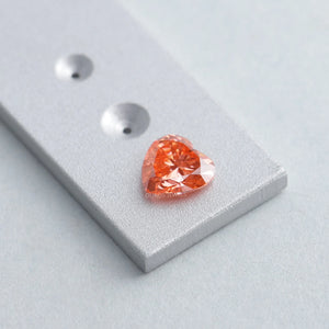 Pink Heart Cut Lab Grown Diamond With 0.90 Carat