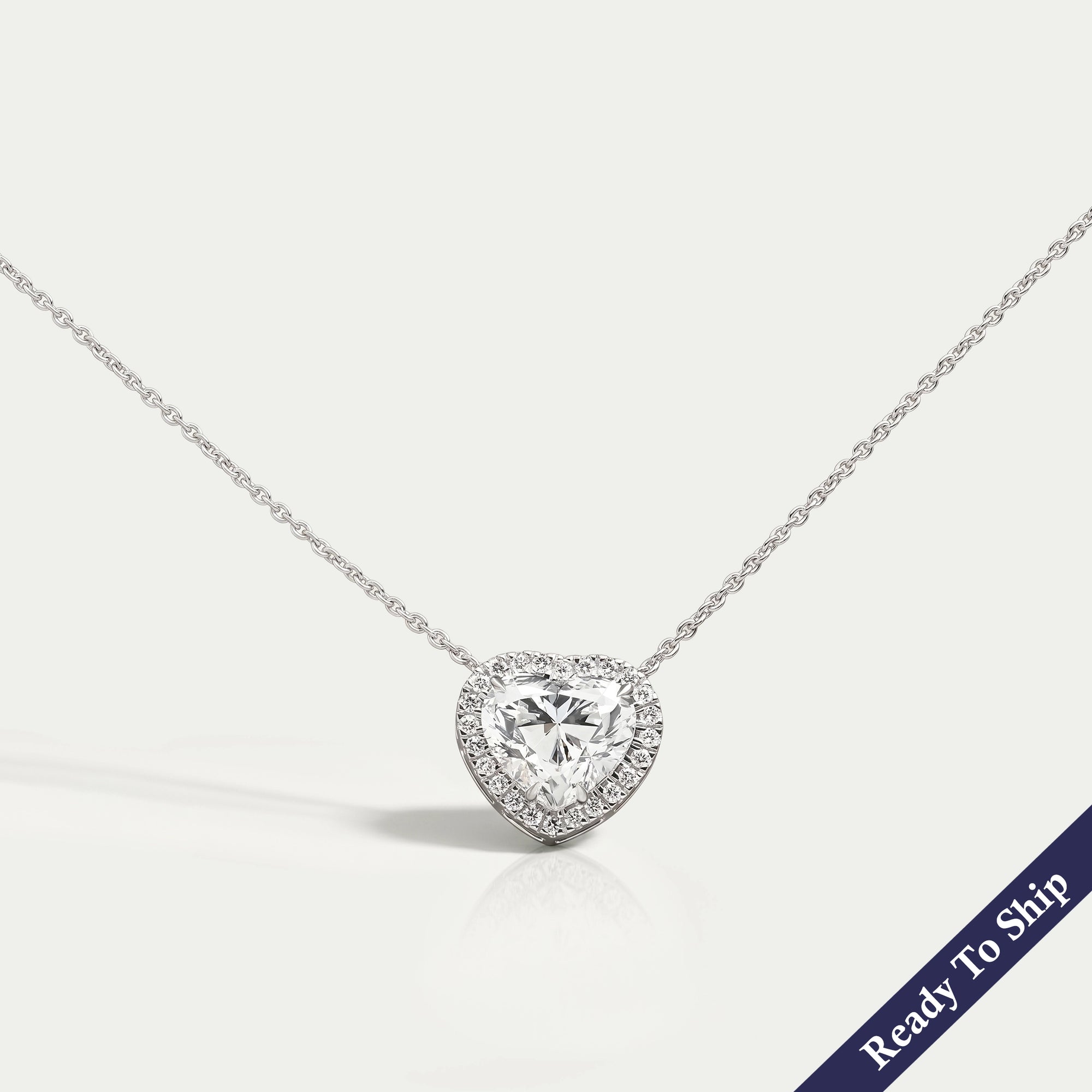 Heart Cut Lab Grown Diamond Pendant Necklaces