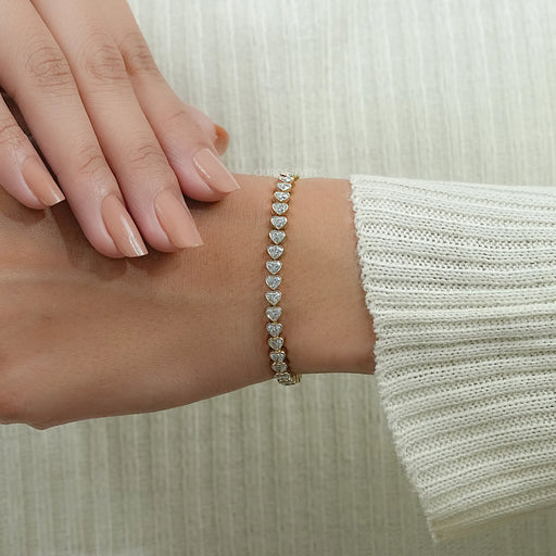 Heart Shape Lab Diamond Bracelet Bracelet