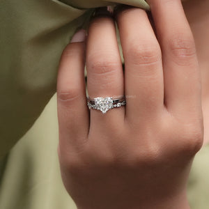 Lab Grown Heart Shaped Diamond Ring