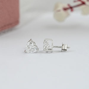 Heart Cut Diamond Stud Earrings With IGI Certified