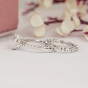 heart diamond wedding ring set