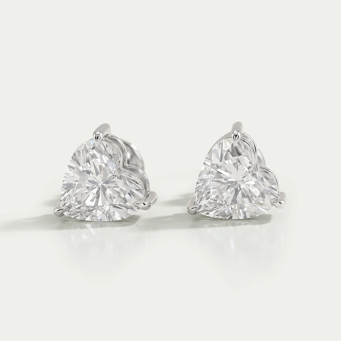 IGI Certified Heart Cut Lab Grown Diamond Stud Earring