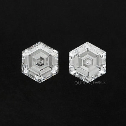 Hexagon Cut Lab Diamond Pair Loose