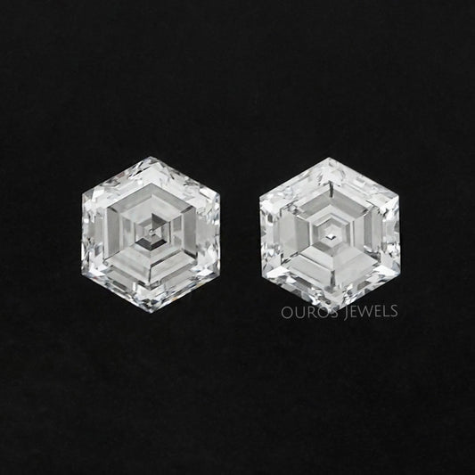 Hexagon Cut Lab Diamond Pair Loose