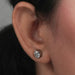 hexagon cut diamond stud earrings 