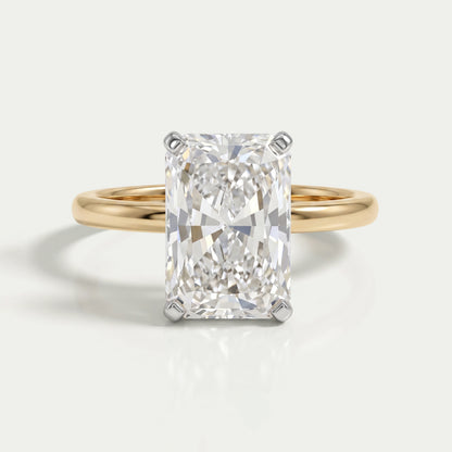 2.50 Carat Hidden Halo Radiant Cut Engagement Ring Ring