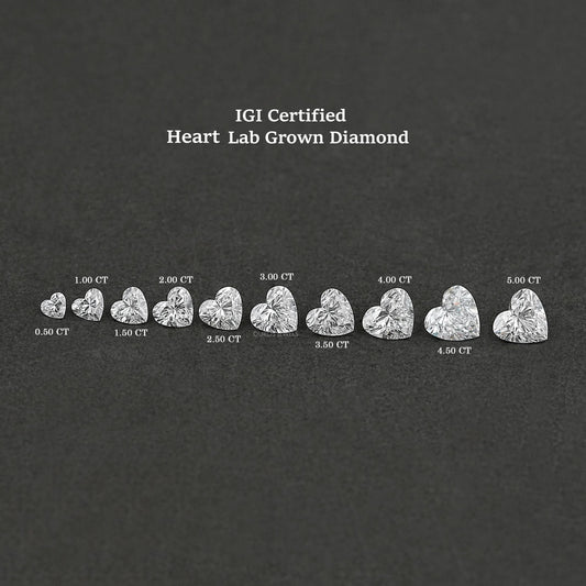 Heart Cut Lab Grown Diamond - Certified Loose