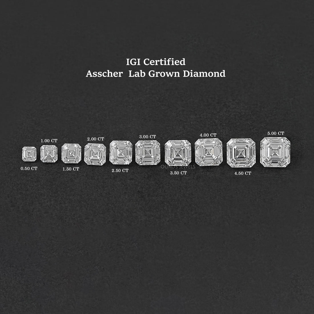 Certified Asscher Cut Lab Grown Diamond IGI Certified Diamond Loose