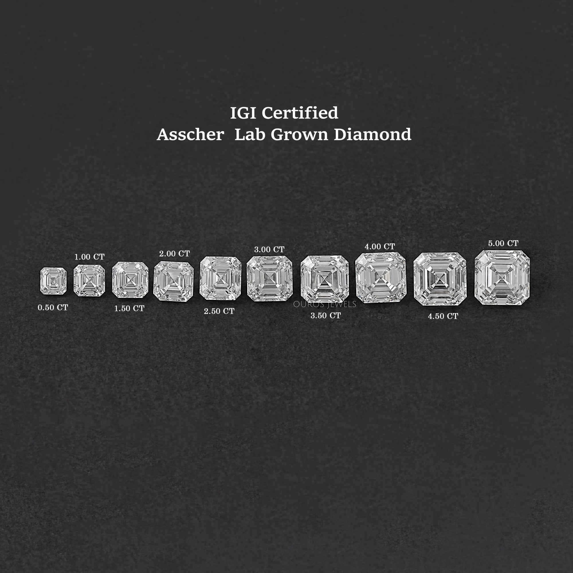 Certified Asscher Cut Lab Grown Diamond IGI Certified Diamond Loose