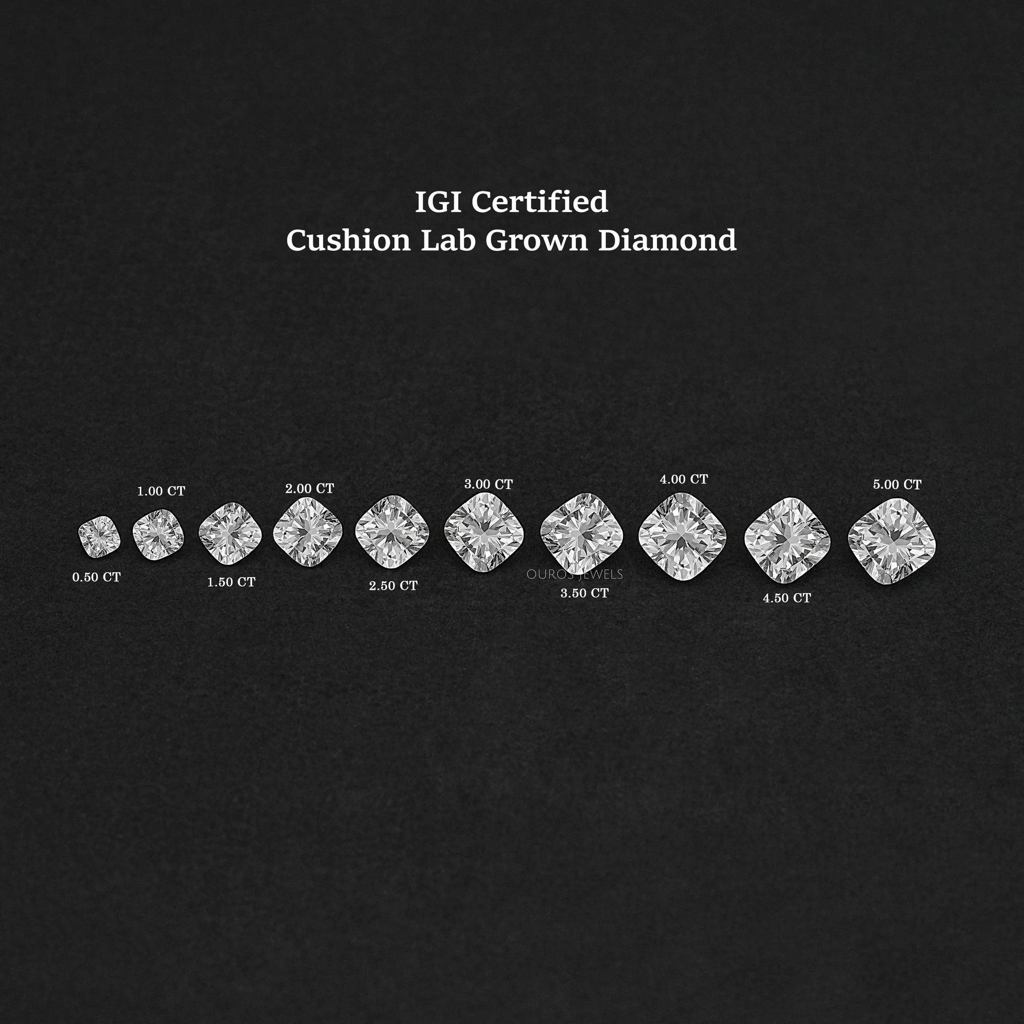 Certified Cushion Cut Lab Grown Diamond