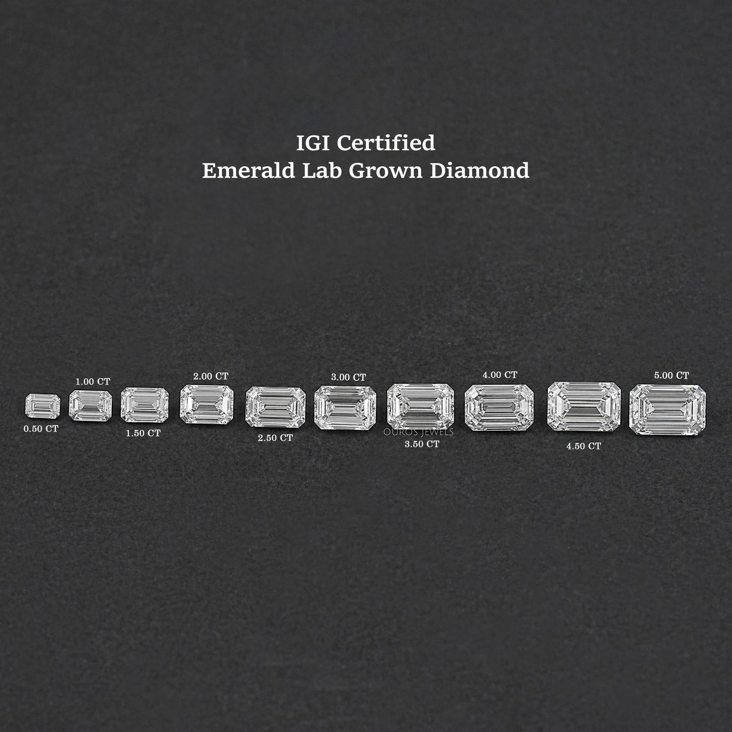 Certified Emerald Cut Lab Grown Diamond Loose