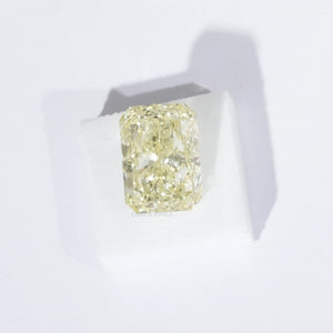 Modified Radiant Yellow Diamond on White Surface 