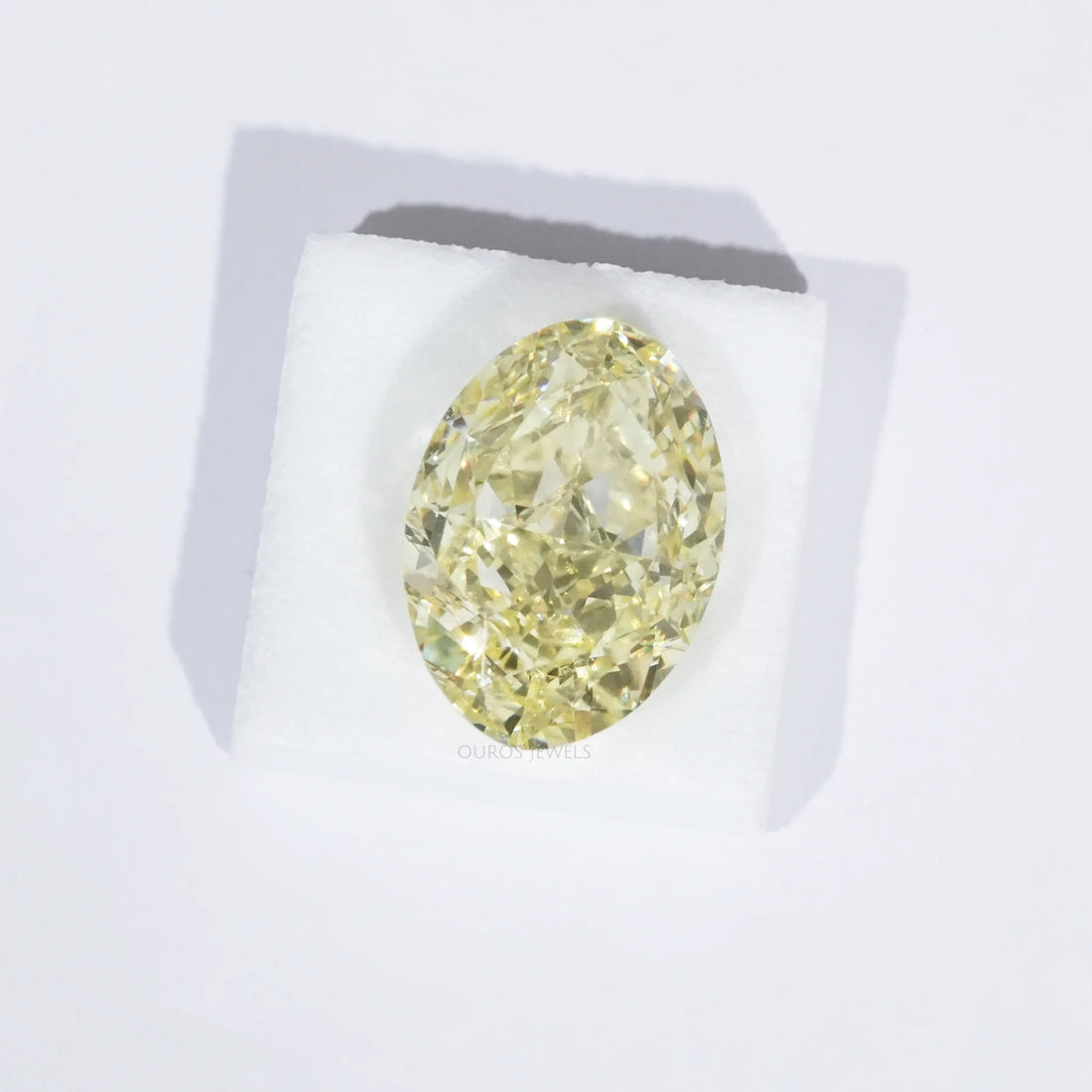 Fancy Yellow Modified Oval Cut Loose Diamond