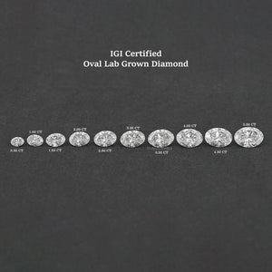 Oval Cut Lab Grown Diamond With  IGI Certified 